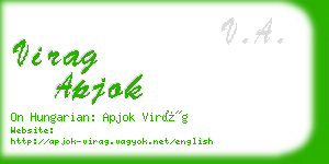 virag apjok business card